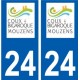 27 de Léry logotipo de la etiqueta engomada de la placa de pegatinas de la ciudad