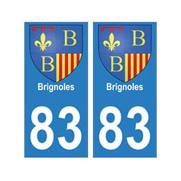83 Brignoles autocollant plaque