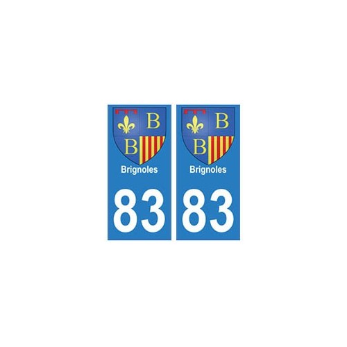 83 Brignoles autocollant plaque