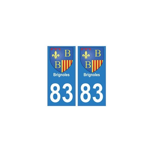 83 Brignoles autocollant plaque