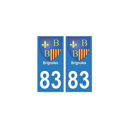 83 Brignoles autocollant plaque