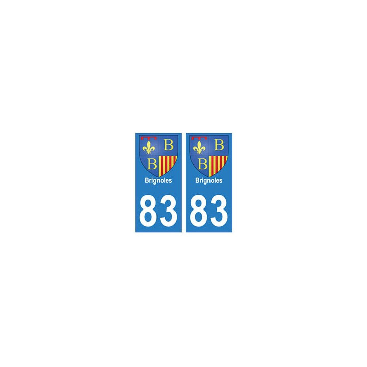 83 Brignoles autocollant plaque
