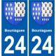 24 Léry blason autocollant plaque stickers ville