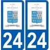 24 Léry logo autocollant plaque stickers ville