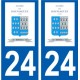 24 Léry logo autocollant plaque stickers ville