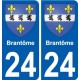 24 Léry blason autocollant plaque stickers ville
