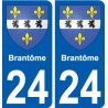 24 Léry blason autocollant plaque stickers ville