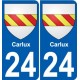 24 Léry blason autocollant plaque stickers ville