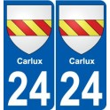 27 de Léry escudo de armas de la etiqueta engomada de la placa de pegatinas de la ciudad