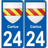 27 de Léry escudo de armas de la etiqueta engomada de la placa de pegatinas de la ciudad