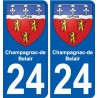 24 Léry blason autocollant plaque stickers ville