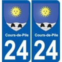 27 de Léry escudo de armas de la etiqueta engomada de la placa de pegatinas de la ciudad
