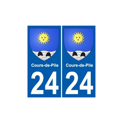 24 Léry blason autocollant plaque stickers ville