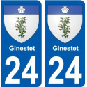 24 Léry blason autocollant plaque stickers ville