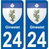 24 Léry blason autocollant plaque stickers ville