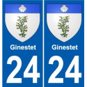 24 Léry blason autocollant plaque stickers ville