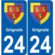 27 Léry coat of arms sticker plate stickers city