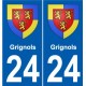 27 Léry coat of arms sticker plate stickers city