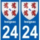 27 Léry coat of arms sticker plate stickers city