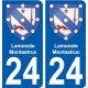 24 Léry blason autocollant plaque stickers ville