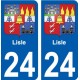 27 Léry coat of arms sticker plate stickers city