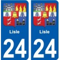 24 Léry blason autocollant plaque stickers ville
