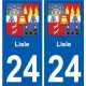 24 Léry blason autocollant plaque stickers ville