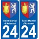 24 Léry blason autocollant plaque stickers ville
