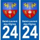 27 Léry coat of arms sticker plate stickers city