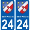24 Léry blason autocollant plaque stickers ville