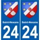 27 de Léry escudo de armas de la etiqueta engomada de la placa de pegatinas de la ciudad