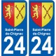 24 Léry blason autocollant plaque stickers ville