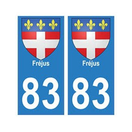 83 Fréjus autocollant plaque immatriculation ville