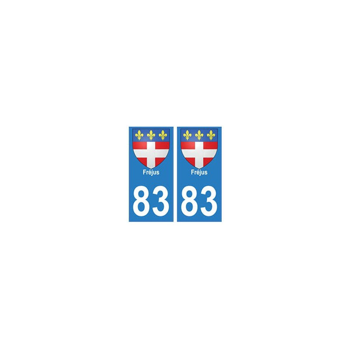 83 Fréjus autocollant plaque immatriculation ville
