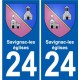 24 Léry blason autocollant plaque stickers ville