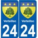 24 Léry blason autocollant plaque stickers ville
