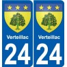 24 Léry blason autocollant plaque stickers ville