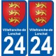 24 Léry blason autocollant plaque stickers ville