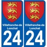 24 Léry blason autocollant plaque stickers ville