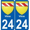 24 Léry blason autocollant plaque stickers ville