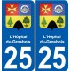 25 Léry blason autocollant plaque stickers ville