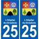 25 Léry blason autocollant plaque stickers ville