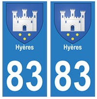 Hyères 83 ville Stickers blason autocollant adhésif