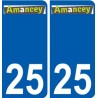 25 Léry logo autocollant plaque stickers ville