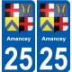 25 Léry blason autocollant plaque stickers ville