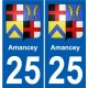 25 Léry blason autocollant plaque stickers ville