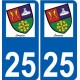 25 Léry logo autocollant plaque stickers ville