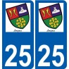 25 Léry logo autocollant plaque stickers ville