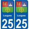27 de Léry escudo de armas de la etiqueta engomada de la placa de pegatinas de la ciudad