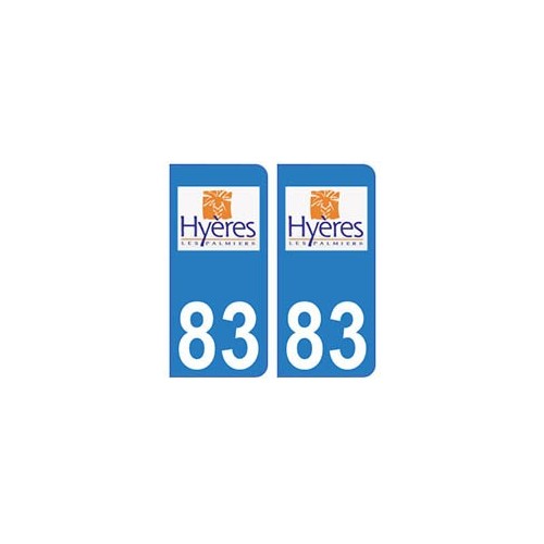 83 Hyères logo autocollant plaque immatriculation ville